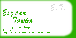 eszter tompa business card